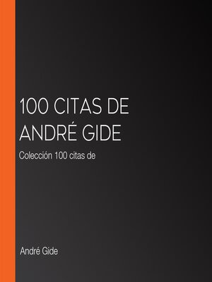 cover image of 100 citas de André Gide